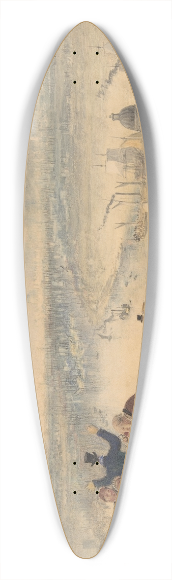 Joseph Mallord William Turner - View of London from Greenwich 39.3 inch art pintail longboard deck