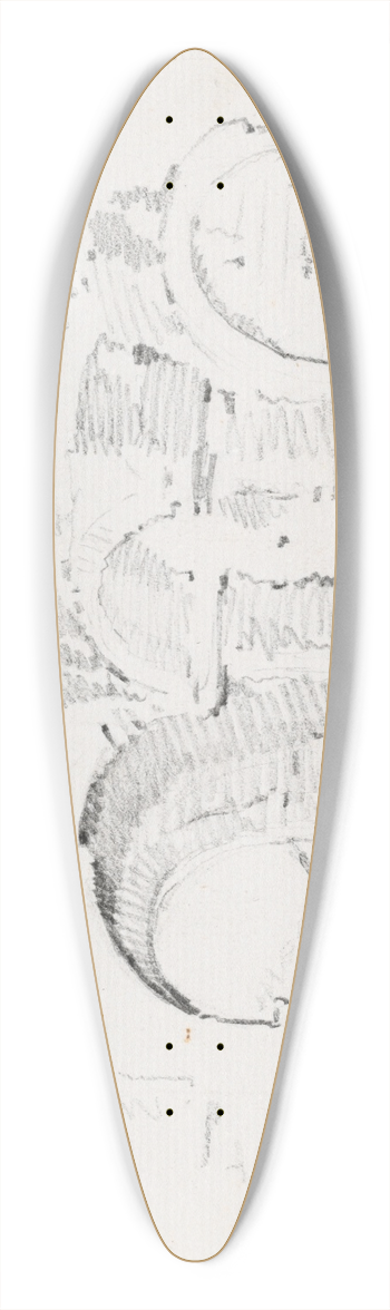 Joseph-Marie Vien - Roman Walls 39.3 inch art pintail longboard deck