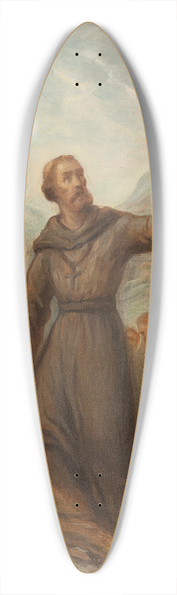 Joseph-Nicolas Jouy - Saint Lonard faisant jaillir une source 39.3 inch art pintail longboard deck
