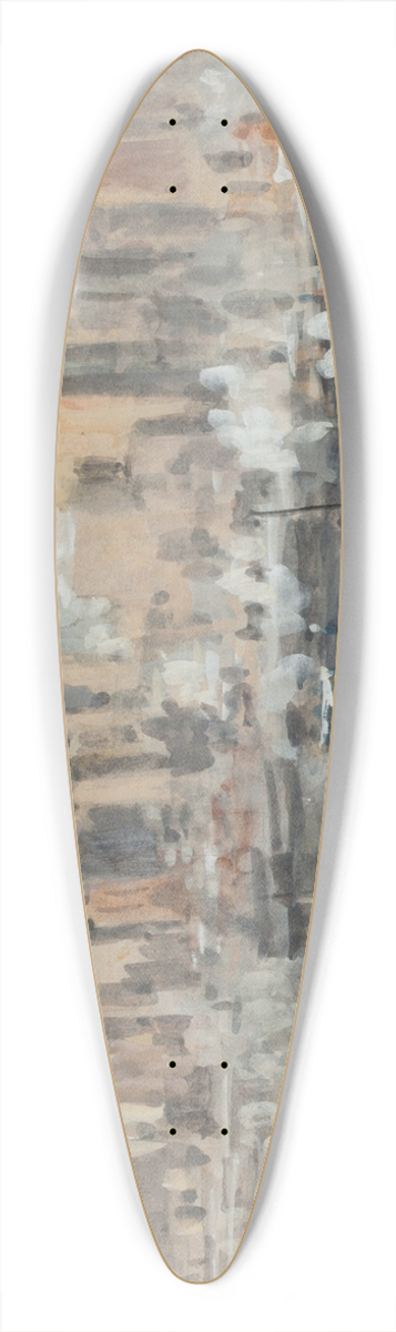 Joseph Pennell - New York Harbor 39.3 inch art pintail longboard deck