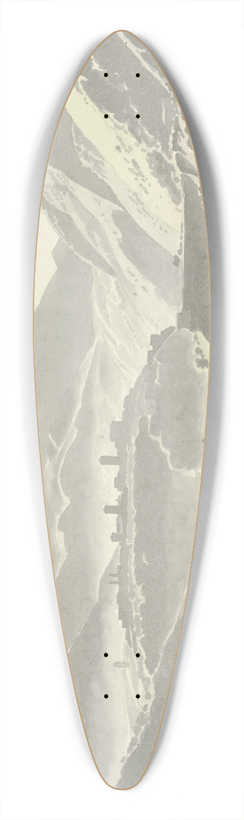 Josephus Augustus Knip - View of Cittaducale 39.3 inch art pintail longboard deck