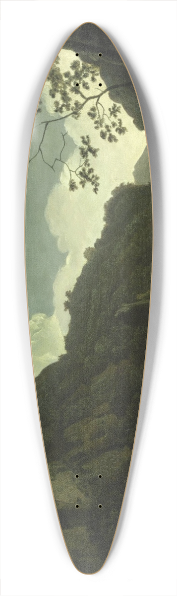 Joseph Wright of Derby - Dovedale by Moonlight 39.3 inch art pintail longboard deck