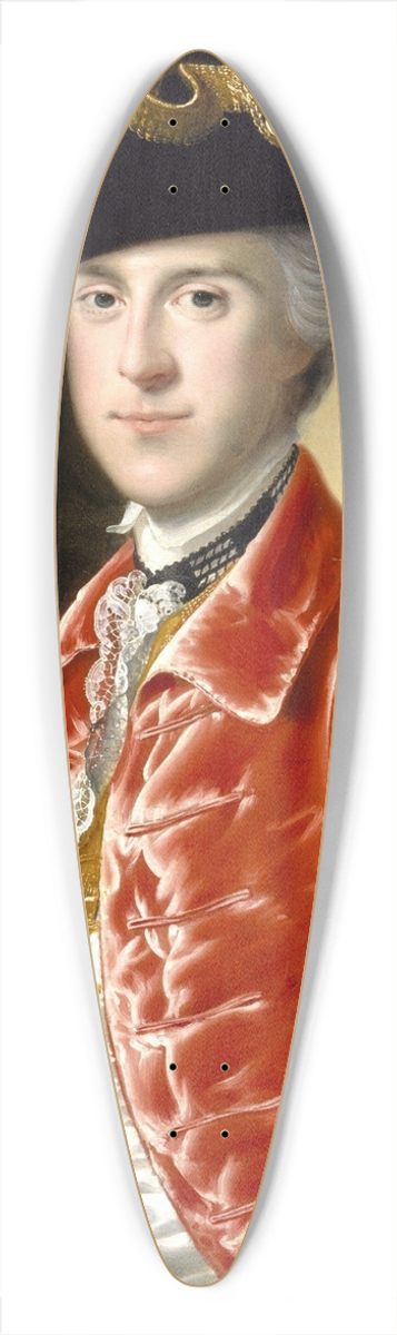 Joseph Wright of Derby - Portrait of a Gentleman 39.3 inch art pintail longboard deck