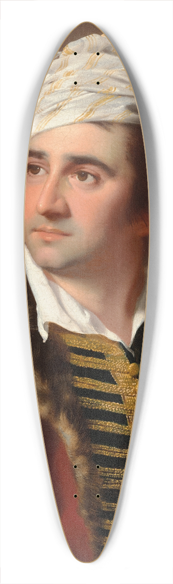 Joseph Wright of Derby - Portrait of a gentleman in a red fur-trimmed coat 39.3 inch art pintail longboard deck