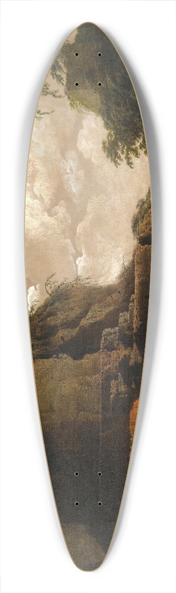 Joseph Wright of Derby - Virgils Tomb By Moonlight 39.3 inch art pintail longboard deck