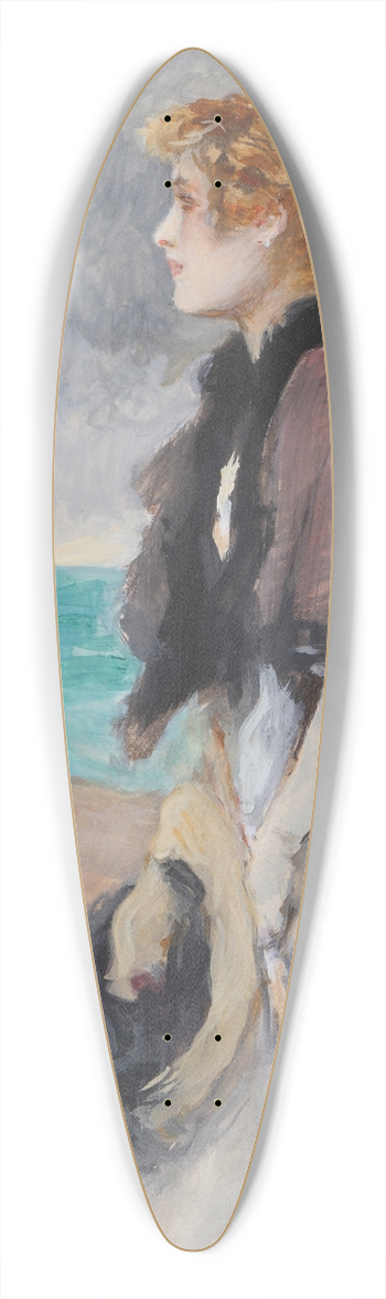 Josep Maria Tamburini i Dalmau - Young Girl with a Hat 39.3 inch art pintail longboard deck