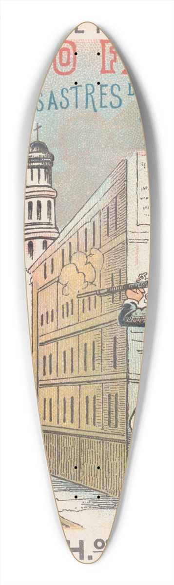 Jos Guadalupe Posada - Biblioteca Del Nio Mexicano. El Ao Fatal  Los Desastres de la Patria 39.3 inch art pintail longboard deck