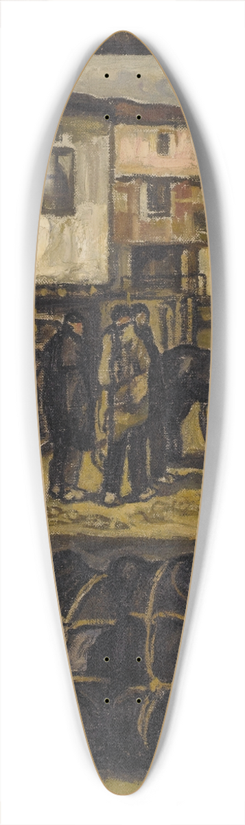 Jos Gutirrez Solana - Los Trabajadores (The Wine Loaders) 39.3 inch art pintail longboard deck