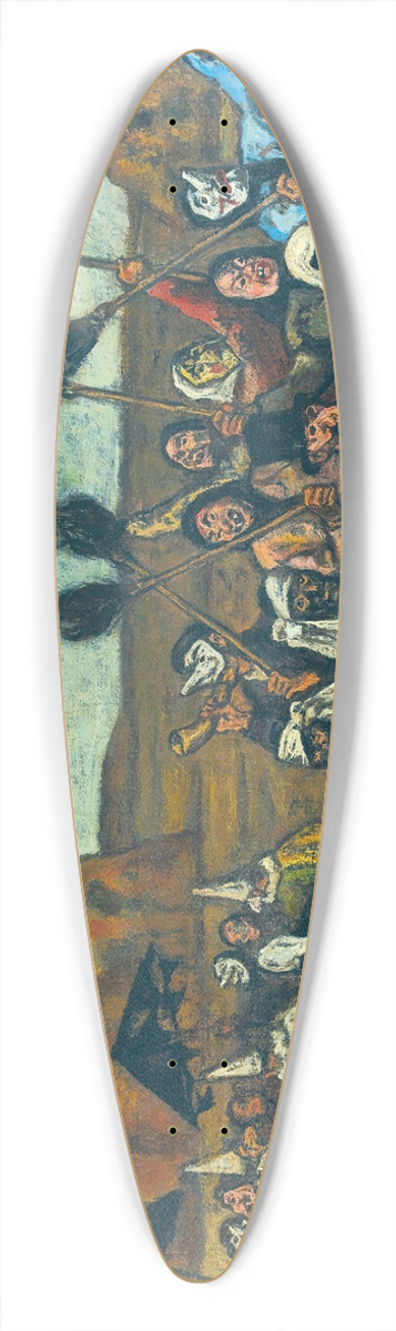 Jos Gutirrez Solana - The masquerade of the brooms 39.3 inch art pintail longboard deck