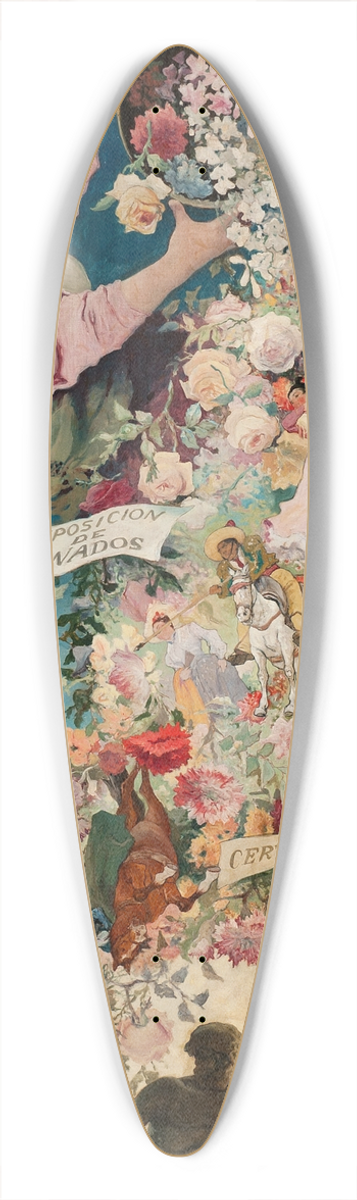 Jos Jimnez y Aranda - Spring in Seville 39.3 inch art pintail longboard deck