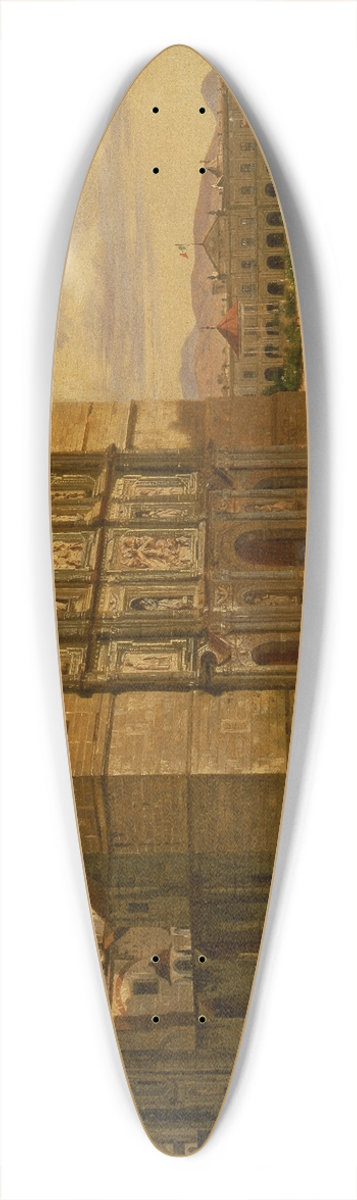 Jos Mara Velasco - Oaxaca Cathedral 39.3 inch art pintail longboard deck