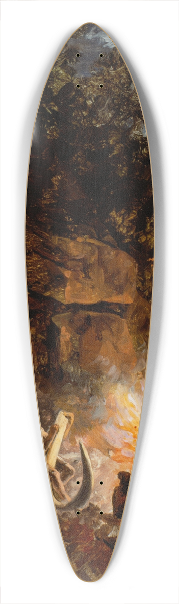 Jos Mara Velasco - Scene from the Quaternary upper Paleolithic Period 39.3 inch art pintail longboard deck