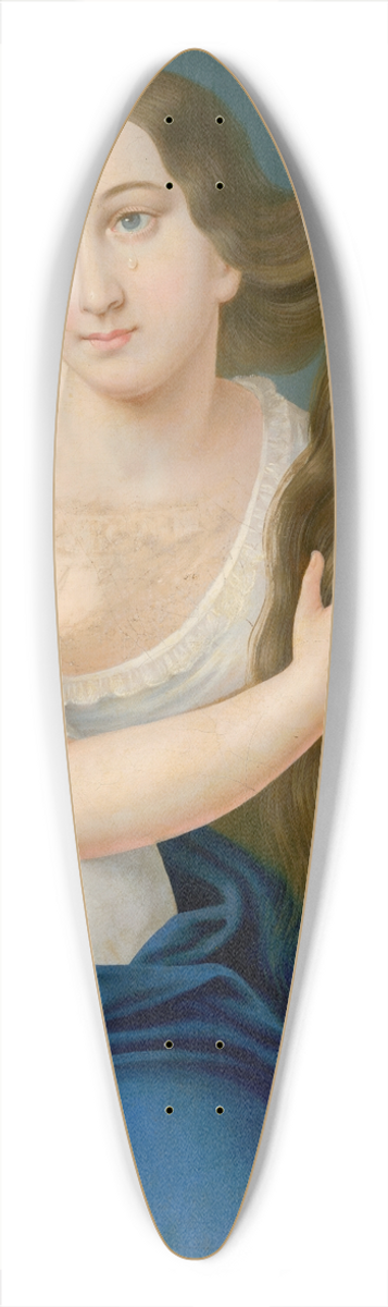 Jozef Boetech Klemens - Mary Magdalene 39.3 inch art pintail longboard deck