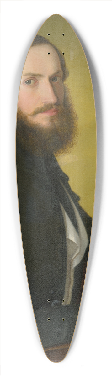 Jozef Boetech Klemens - Portrait of a Man 39.3 inch art pintail longboard deck