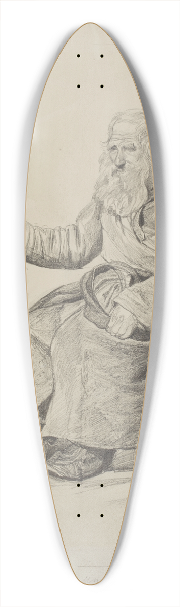 Jozef Chelmonski - Old Elderly man from Warsaw 39.3 inch art pintail longboard deck