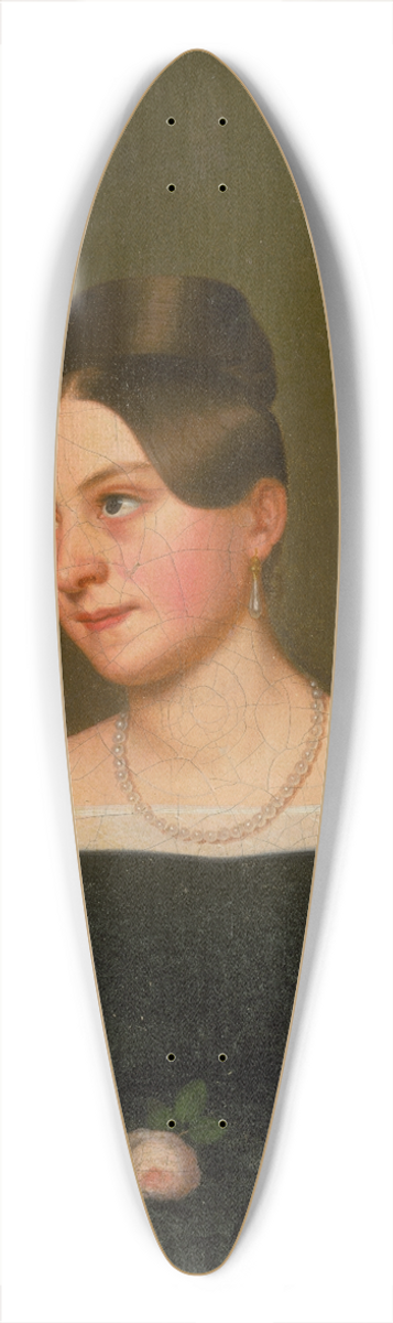 Jozef Czauczik - Portrait of a Young Lady 39.3 inch art pintail longboard deck