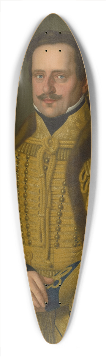 Jozef Czauczik - Portrait of Spi upan Count Karol Csky 39.3 inch art pintail longboard deck