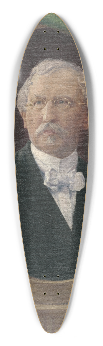 Jozef Hanula - Portrait of a man 39.3 inch art pintail longboard deck