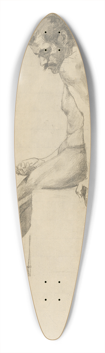 Jozef Hanula - Sediaci model I. 39.3 inch art pintail longboard deck