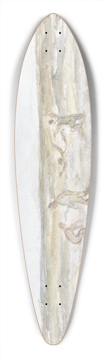 Jozef Israls - Baders in zee en een strandkoets 39.3 inch art pintail longboard deck