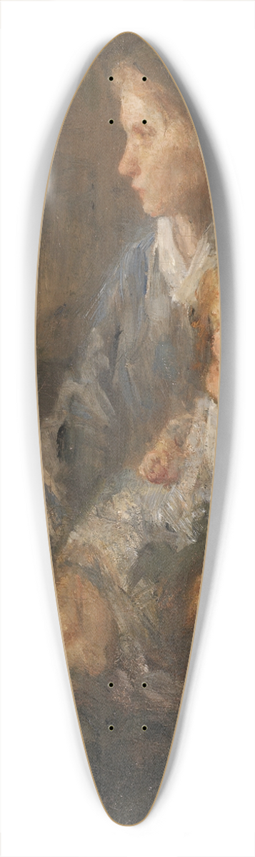 Jozef Israls - Op moeders schoot 39.3 inch art pintail longboard deck