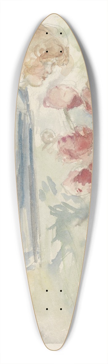 Jozef Israls - Staand meisje in bloementuin 39.3 inch art pintail longboard deck
