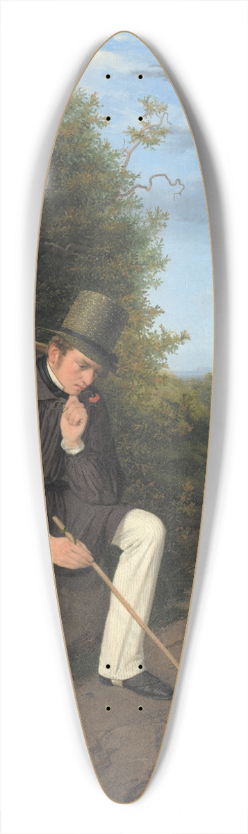 Jrgen Roed - An Artist Resting by the Roadside 39.3 inch art pintail longboard deck