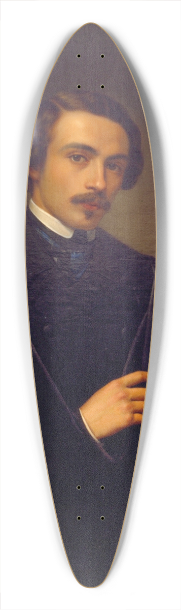 Juan Cordero - Self-portrait 39.3 inch art pintail longboard deck