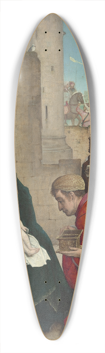 Juan de Flandes - The Adoration of the Magi 39.3 inch art pintail longboard deck