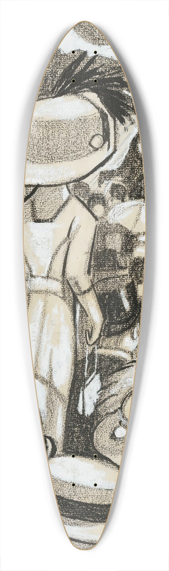 Juan Gris - Aux Courses 39.3 inch art pintail longboard deck