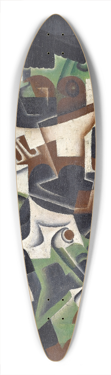 Juan Gris - Fruit bowl, pipe and newspaper 39.3 inch art pintail longboard deck