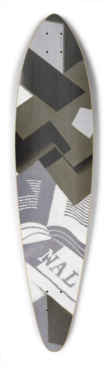 Juan Gris - Guitar, Book and Newspaper 39.3 inch art pintail longboard deck