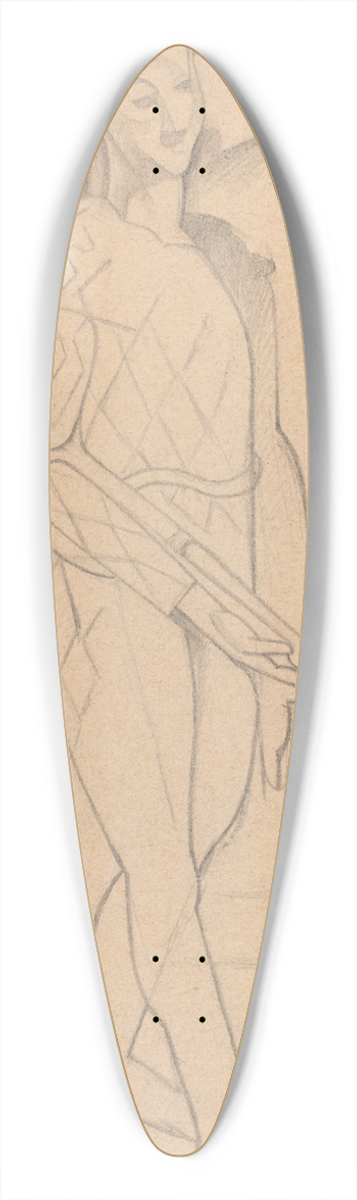 Juan Gris - Harlequin 39.3 inch art pintail longboard deck