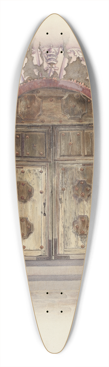Juanita Donahoo - Doorway and Wall Painting 39.3 inch art pintail longboard deck