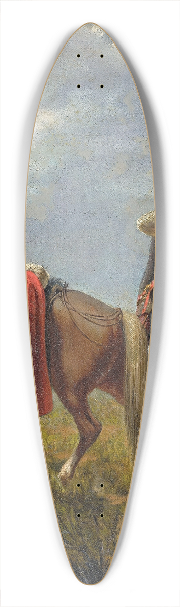 Juan Manuel Blanes - Los Dos Ponchos 39.3 inch art pintail longboard deck