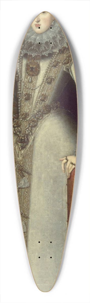 Juan Pantoja de la Cruz - Portrait of Margaret of Austria (1584-1611), Queen of Spain 39.3 inch art pintail longboard deck