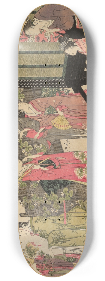 Chokosai Eisho - Parody of the Yugao Chapter of the Tale of Genji 8.25 inch art skate deck
