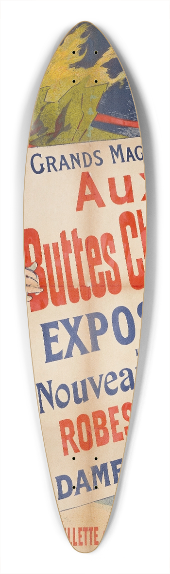 Jules Chret - Aux Buttes Chaumont 39.3 inch art pintail longboard deck