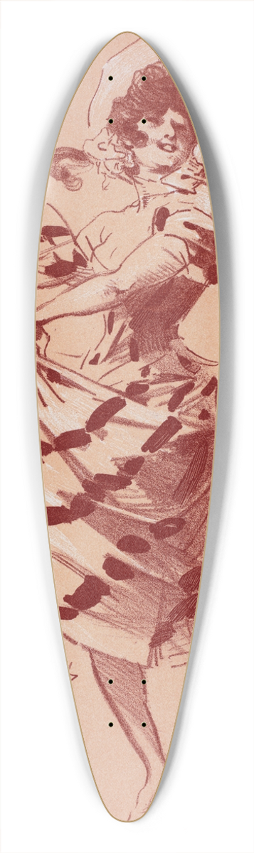 Jules Chret - Matres de lAffiche 39.3 inch art pintail longboard deck