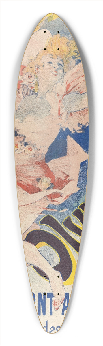Jules Chret - Olympia, Anciennes Montagnes Russes 39.3 inch art pintail longboard deck