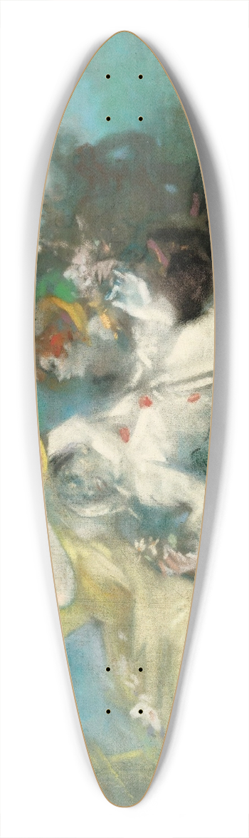 Jules Chret - Pierrot and Columbine 39.3 inch art pintail longboard deck