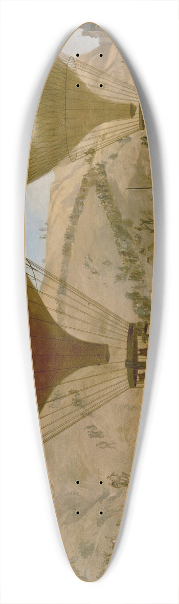 Jules Didier - Dpart de Lon Gambetta pour Tours sur le ballon lArmand-Barbs, le 7 octobre 1870,  Montmartre 39.3 inch art pintail longboard deck