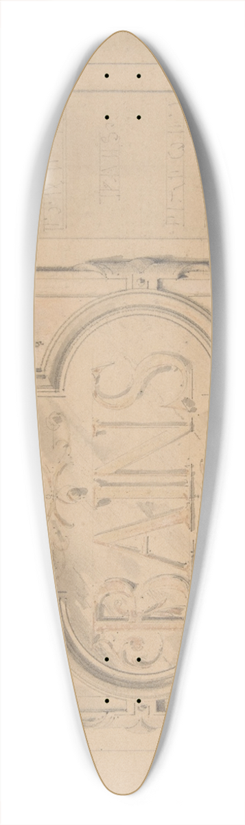 Jules-Edmond-Charles Lachaise - Design for an ornamental plaque for a bath house 39.3 inch art pintail longboard deck