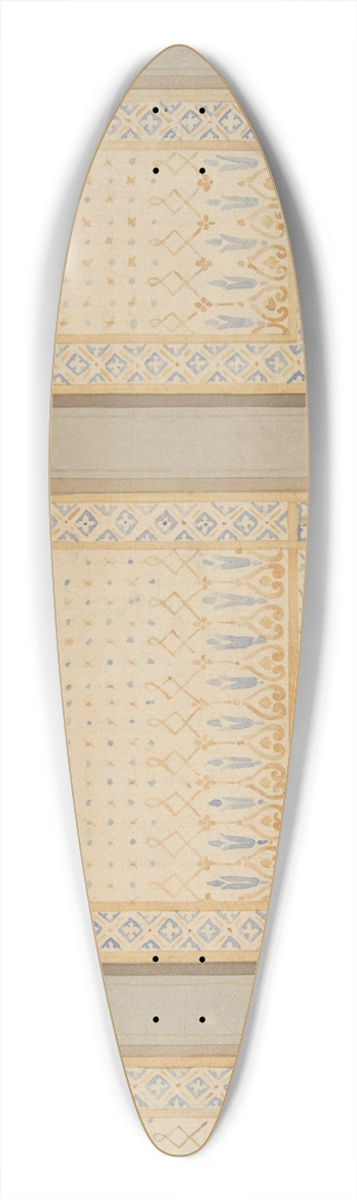 Jules-Edmond-Charles Lachaise - Design for decoration of a wall with painted panels separated by pilasters 39.3 inch art pintail longboard deck