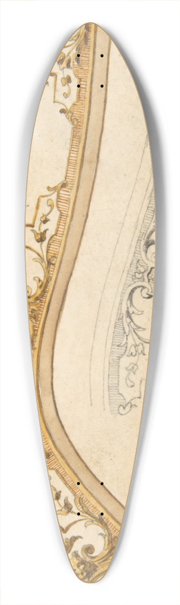 Jules-Edmond-Charles Lachaise - Design for decorative border 39.3 inch art pintail longboard deck