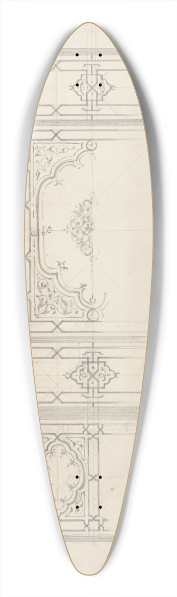 Jules-Edmond-Charles Lachaise - Design for the decoration of a ceiling 39.3 inch art pintail longboard deck