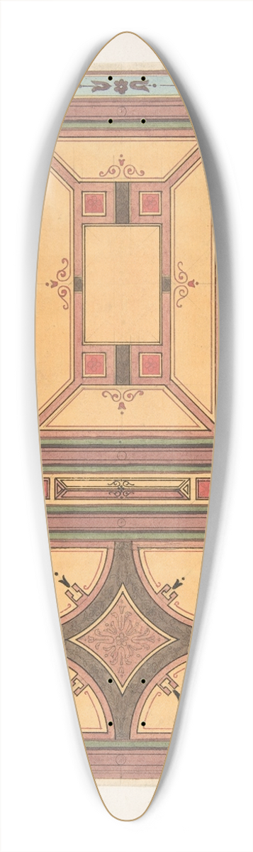 Jules-Edmond-Charles Lachaise - Pompeiian Design for Paneling 39.3 inch art pintail longboard deck