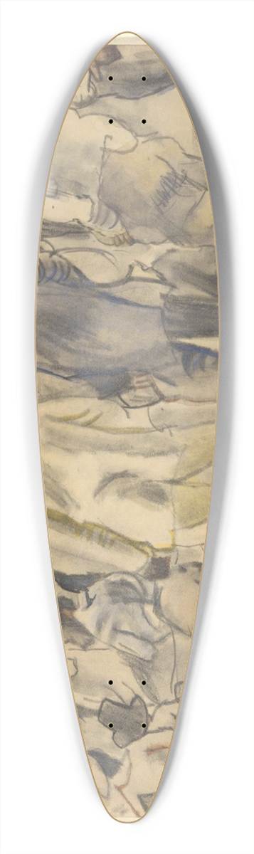 Jules Pascin - Crowd,Charleston 39.3 inch art pintail longboard deck