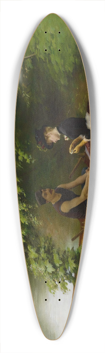 Jules Scalbert - The Boating Party 39.3 inch art pintail longboard deck