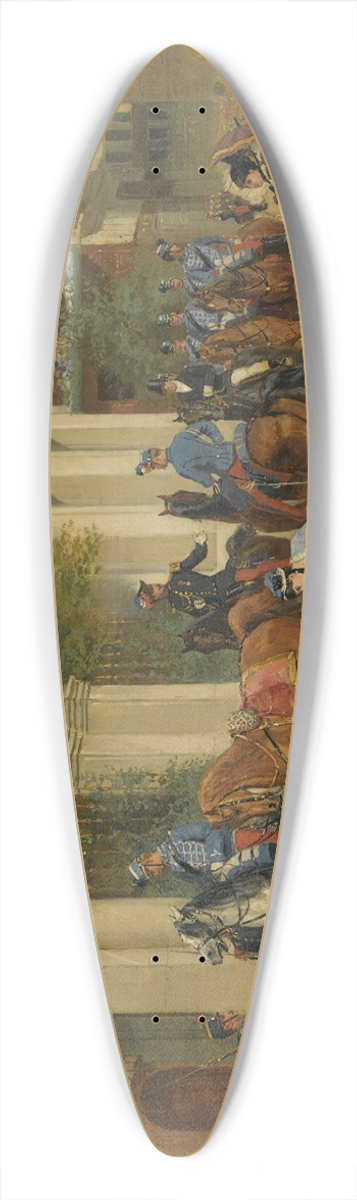 Jules Voirin - Defile Sur Une Rue De Paris 39.3 inch art pintail longboard deck